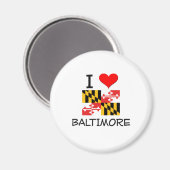 Ik hou van Baltimore Maryland Magneet (Voorkant / Achterkant)
