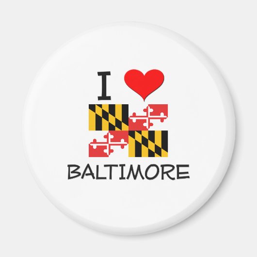 Ik hou van Baltimore Maryland Magneet (Voorkant)