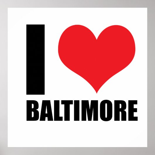 Ik hou van Baltimore Poster (Voorkant)