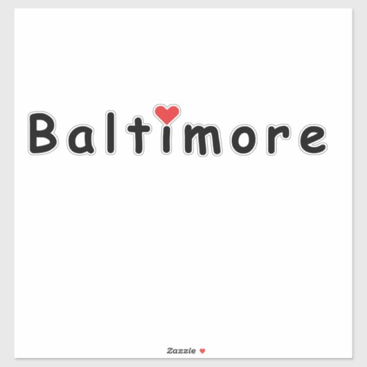 Ik hou van Baltimore Sticker (Vel)