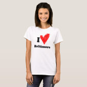 Ik hou van Baltimore T-shirt (Voorkant volledig)