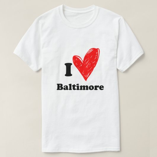 Ik hou van Baltimore T-shirt (Design voorkant)