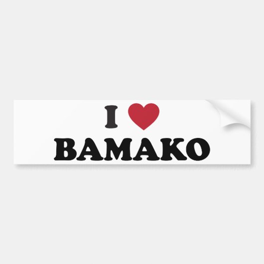 Ik hou van Bamako Mali Bumpersticker (Voorkant)