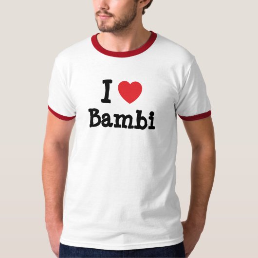 Ik hou van Bambi hart T-Shirt (Voorkant)