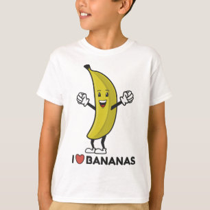 Ik hou van bananen Grappige Happy Banana Fruit Lie T-shirt