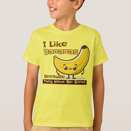 Ik hou van bananen omdat ze geen Bot hebben T-shirt (Voorkant)