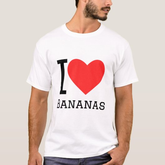 Ik hou van bananen t-shirt (Voorkant)