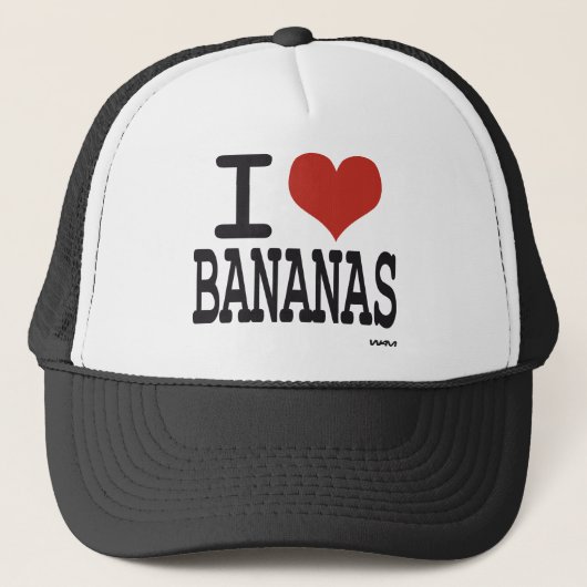 Ik hou van bananen trucker pet (Voorkant)