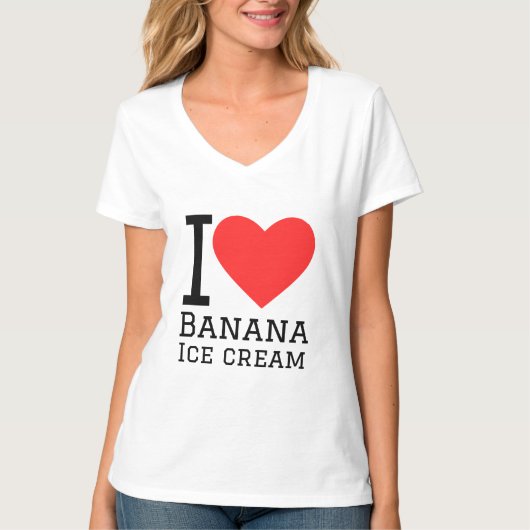 Ik hou van bananenijs t-shirt (Voorkant)