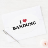 Ik hou van Bandung Indonesië Ovale Sticker (Envelop)