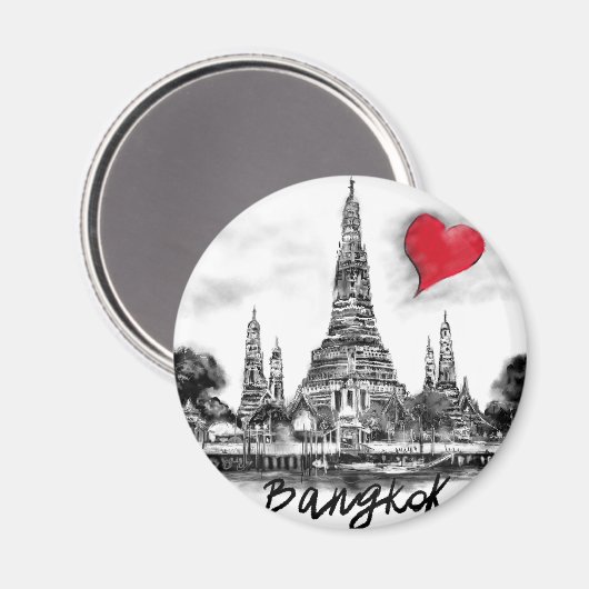 Ik hou van Bangkok Magneet (Voorkant / Achterkant)