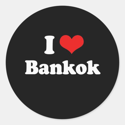 Ik hou van Bangkok Tshirt White Tshirt Ronde Sticker (Voorkant)