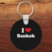 Ik hou van Bangkok Tshirt White Tshirt Sleutelhanger (Voorkant)