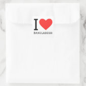 Ik hou van Bangladesh Vierkante Sticker (Tas)