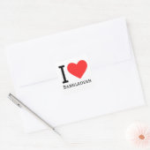 Ik hou van Bangladesh Vierkante Sticker (Envelop)