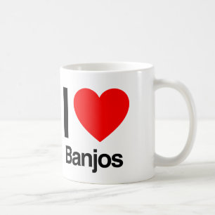 Ik hou van banjo's koffiemok