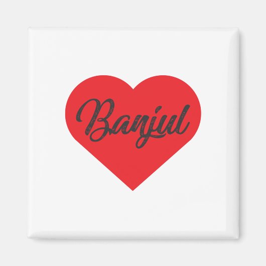 Ik hou van Banjul - Gambia Magneet (Voorkant)