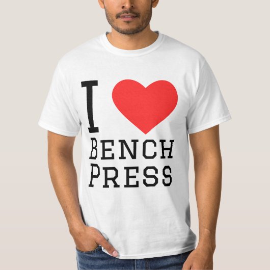 Ik hou van bankdrukken t-shirt (Voorkant)