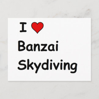 Ik hou van Banzai skydiving Briefkaart