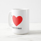 Ik hou van bar mitswa koffiemok (Voorkant links)
