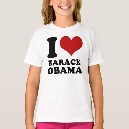 Ik hou van Barack Obama Kinder aan shirt (Voorkant)