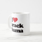 Ik hou van Barack Obama Koffiemok (Voorkant links)