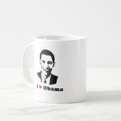 Ik hou van Barack Obama Koffiemok (Voorkant links)