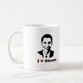 Ik hou van Barack Obama Koffiemok (Links)