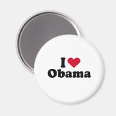 Ik hou van Barack Obama Magneet (Voorkant / Achterkant)