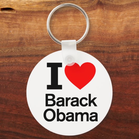 Ik hou van Barack Obama Sleutelhanger (Voorkant)