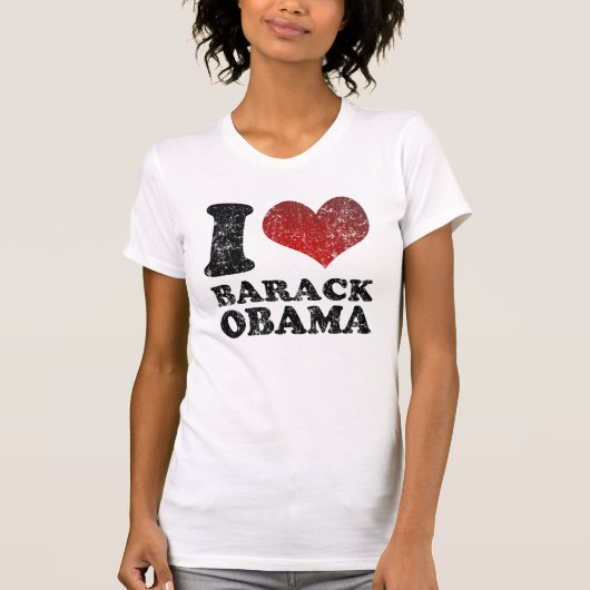 Ik hou van Barack Obama t shirt (Voorkant)