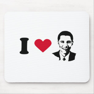 Ik hou van Barack Obama T-shirt Muismat