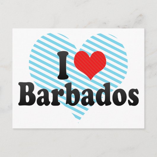 Ik hou van Barbados Briefkaart (Voorkant)