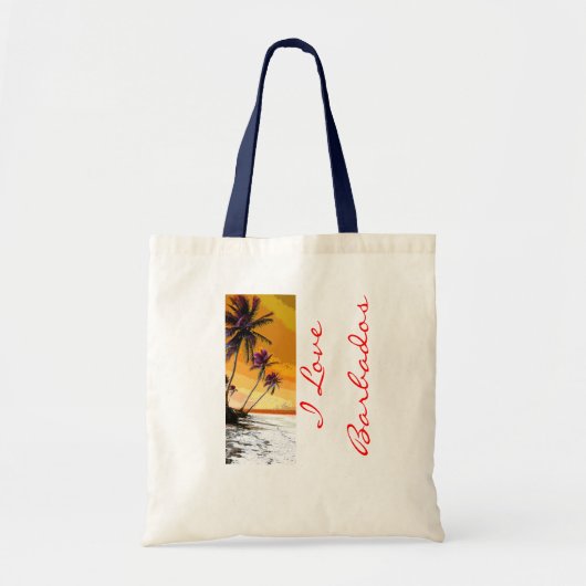 Ik hou van Barbados Tote Bag (Voorkant)