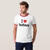 Ik hou van Barbara hart T-Shirt (Voorkant volledig)