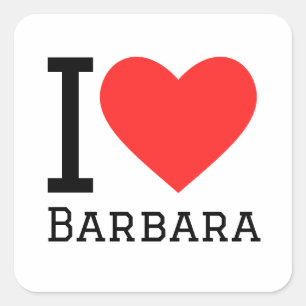 Ik hou van Barbara Vierkante Sticker