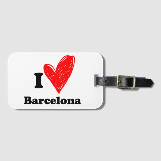 Ik hou van Barcelona Bagagelabel (Voorkant (horizontaal))