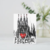 Ik hou van Barcelona Briefkaart (Staand voorkant)