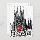 Ik hou van Barcelona Briefkaart (Voorkant / Achterkant)