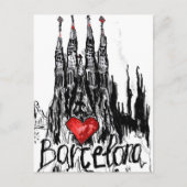 Ik hou van Barcelona Briefkaart (Voorkant)