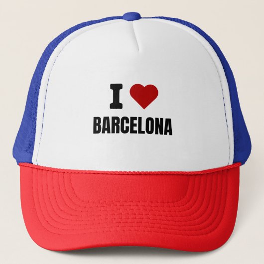 Ik hou van Barcelona - Ik hart Barcelona Spanje Trucker Pet (Voorkant)