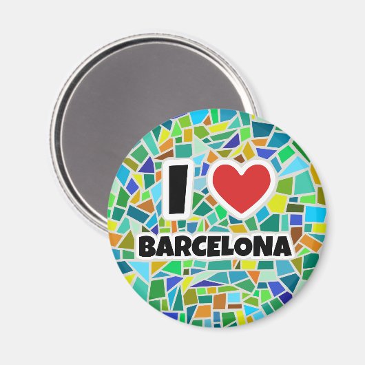 Ik hou van Barcelona Magneet (Voorkant / Achterkant)