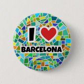 Ik hou van Barcelona Ronde Button 5,7 Cm (Voorkant)
