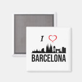 Ik hou van Barcelona Spanje Magneet (Voorkant / Achterkant)