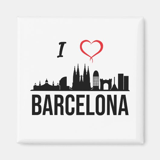 Ik hou van Barcelona Spanje Magneet (Voorkant)