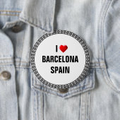 IK HOU VAN BARCELONA, SPANJE RONDE BUTTON 4,0 CM (In situ)