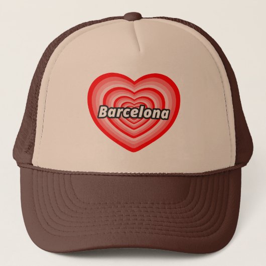 Ik hou van Barcelona Trucker Pet (Voorkant)