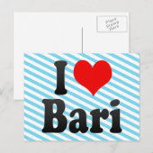 Ik hou van Bari, Italië Briefkaart (Voorkant / Achterkant)