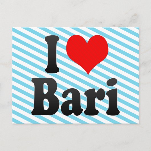 Ik hou van Bari, Italië Briefkaart (Voorkant)