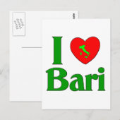 Ik hou van Bari Italië Briefkaart (Voorkant / Achterkant)